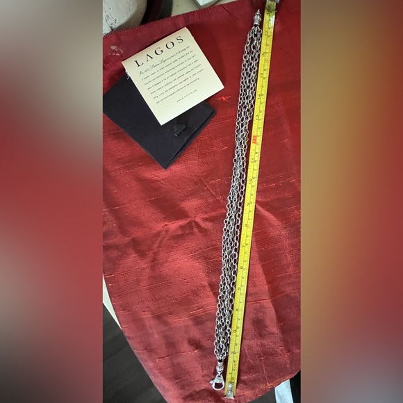 RARE LAGOS Signature Caviar Mixed Link Multi Strand Necklace - Picture 12 of 13